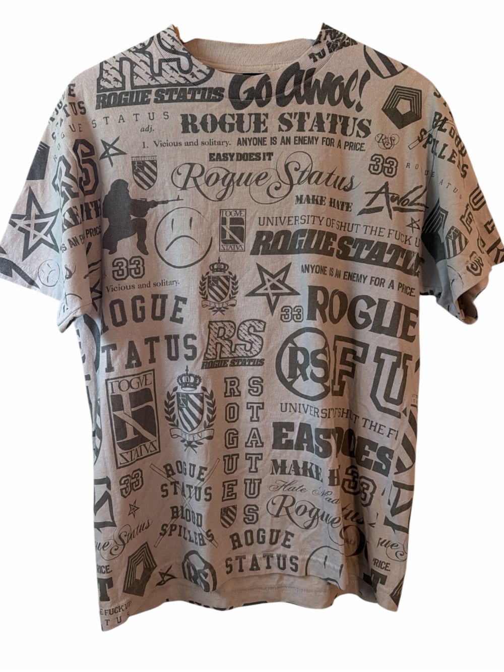 Vintage Rogue Status Gun Show T-Shirt Men’s Medium Y2K Streetwear Grunge